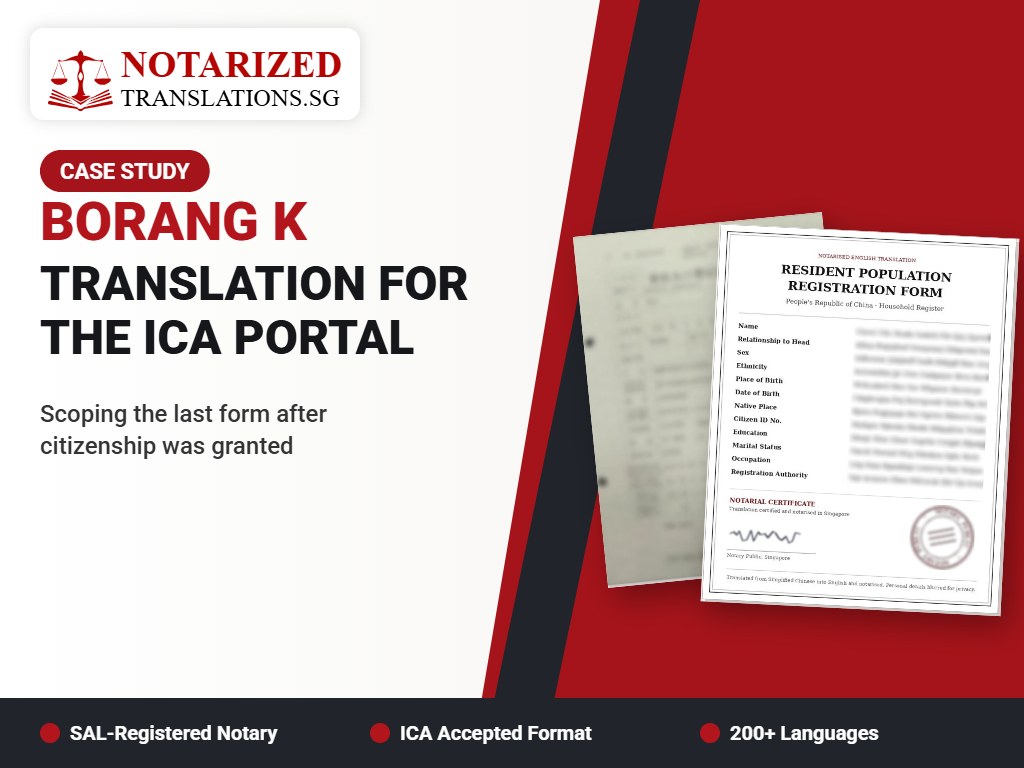 Scoping a Borang K Translation for the ICA e-Service Portal
