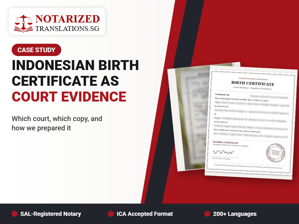 Which Court, Which Copy: Preparing an Indonesian Birth Certificate as Evidence in Singapore