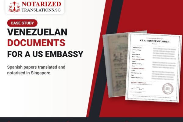 Venezuelan Documents Notarised in Singapore for a US Embassy